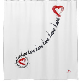 Kärlek Heart Shower Curtain