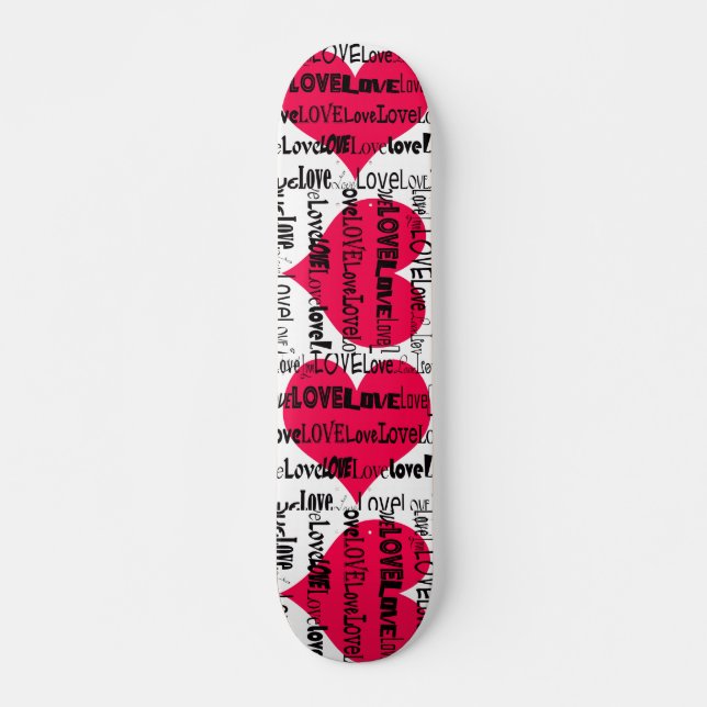 Kärlek Heart Skateboard Bräda 20 Cm (Framsida)