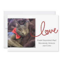 Kärlek Heart-skript | Modern röd och vit foto