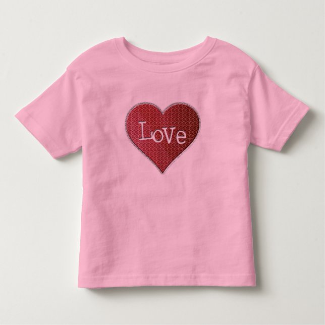 Kärlek Heart Småbarn T-Shirt (Framsida)