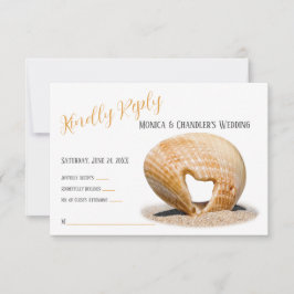 Kärlek Heart-Snäckan, Bröllop, Tack Kort