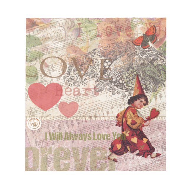 Kärlek Heart Swehoney Valentine Cherub Anteckningsblock (Framsida)