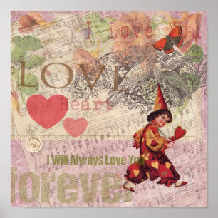 Kärlek Heart Swehoney Valentine Cherub Poster