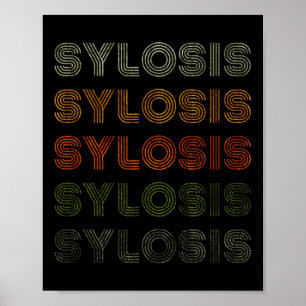 Kärlek Heart Sylosis Tee Grunge Vintage Stil Black Poster