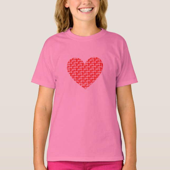 Kärlek Heart T-shirt (Framsida)