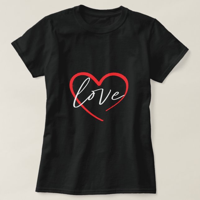 Kärlek Heart T Shirt (Design framsida)