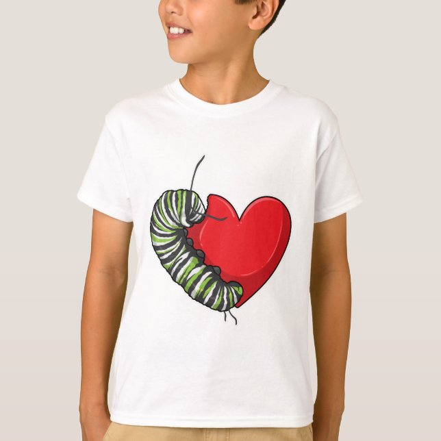 Kärlek Heart T Shirt (Framsida)