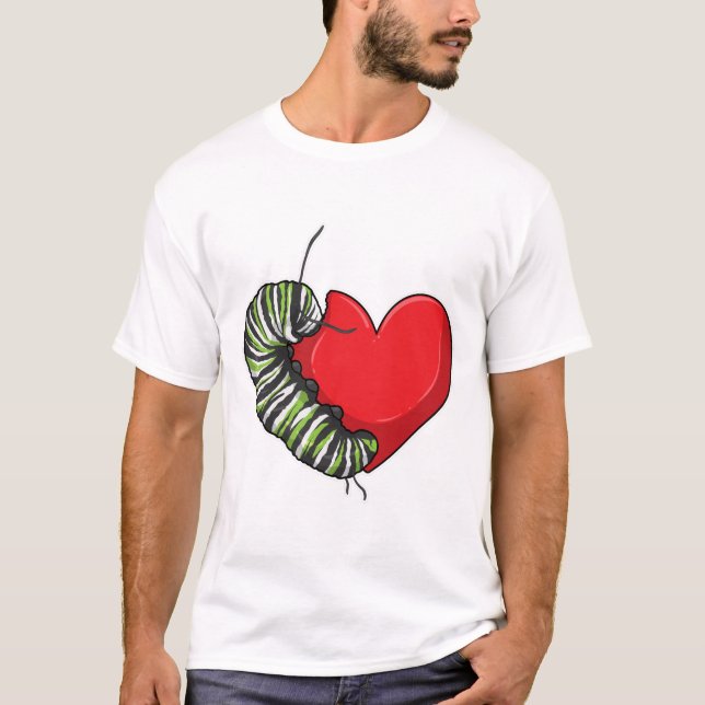 Kärlek Heart T Shirt (Framsida)
