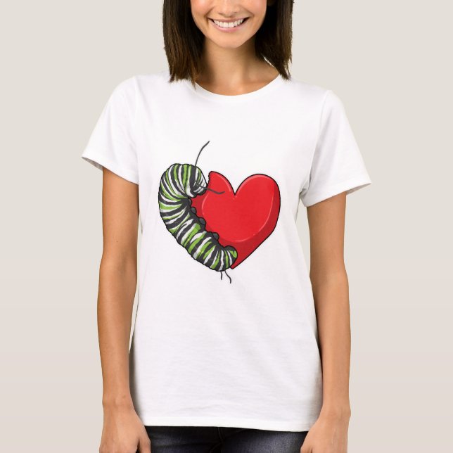 Kärlek Heart T Shirt (Framsida)