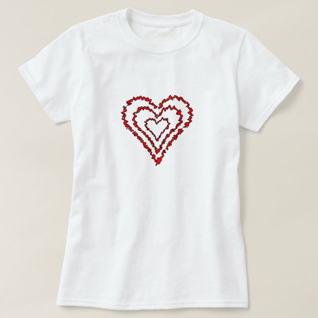 Kärlek Heart T Shirt (Design framsida)