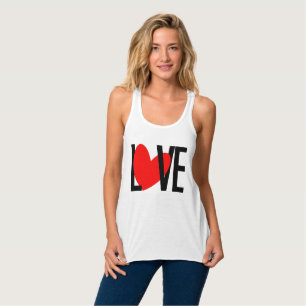 Kärlek Heart T-shirt Linne Med Racerback