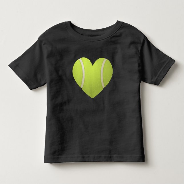 Kärlek Heart Tennis Valentine Day Tennis Players T Shirt (Framsida)