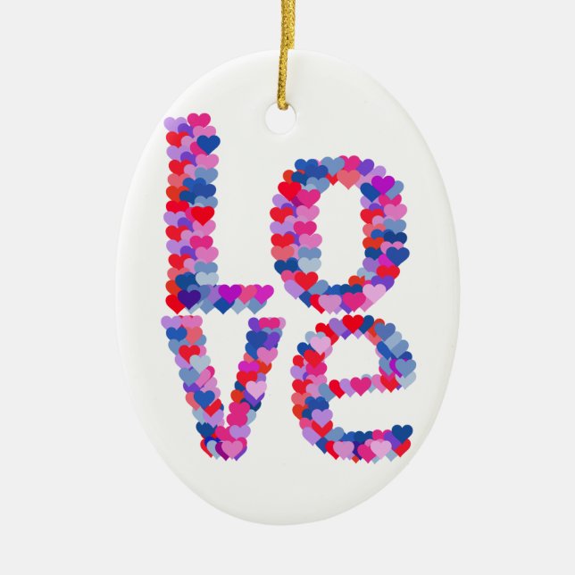 KÄRLEK Heart Text Ornament (Framsidan)