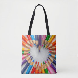 Kärlek Heart Tote Bag Tygkasse