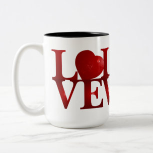 Kärlek Heart Två-Tonad Mugg