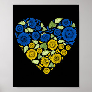 Kärlek Heart Ukraina Solros Ukraina Peace For U Poster