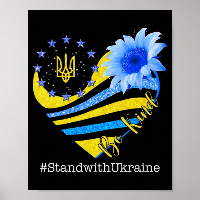 Kärlek Heart Ukraina var vänligt mot Ukraina Ukra Poster (Framsidan)