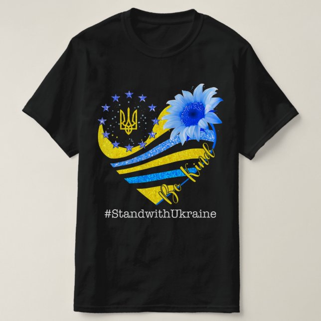 Kärlek Heart Ukraina var vänligt mot Ukraina Ukra T Shirt (Design framsida)
