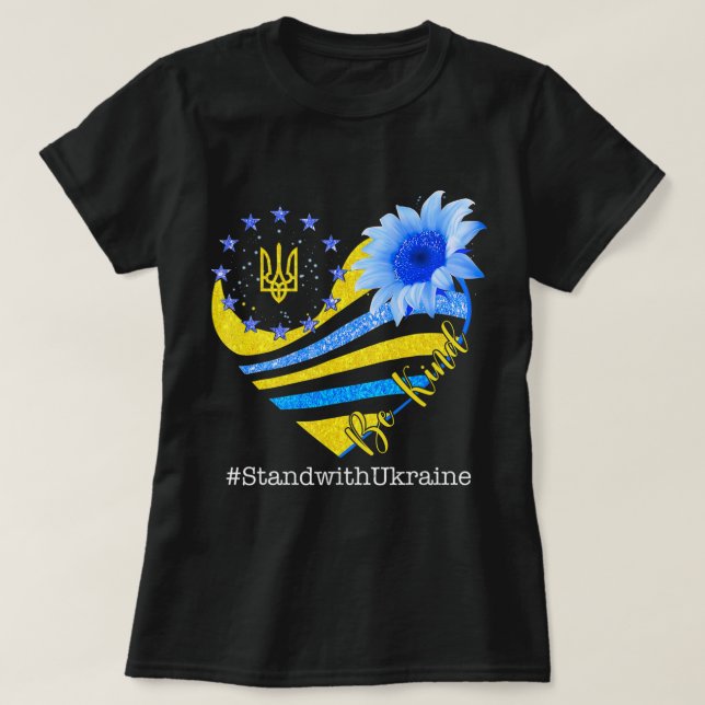 Kärlek Heart Ukraina var vänligt mot Ukraina Ukra T Shirt (Design framsida)