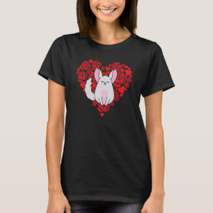 Kärlek Heart Valentindagen Ro Chinchilla Boys K T Shirt