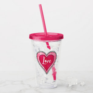 Kärlek Heart Valentindagen Take Away Mugg