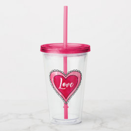 Kärlek Heart Valentindagen Take Away Mugg