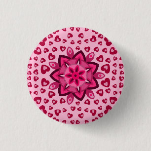 KÄRLEK HEART VALENTINE BIRTHDAY GIFT BUTTON KNAPP