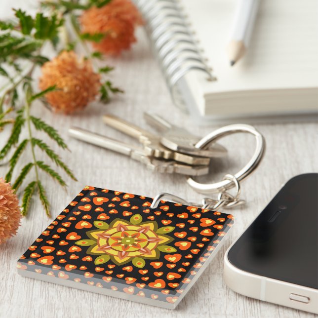 KÄRLEK HEART VALENTINE BIRTHDAY GIFT KEYCHAIN (Högra Framsidan)