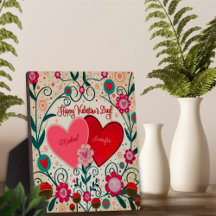 Kärlek Heart Valentine Customized Namn