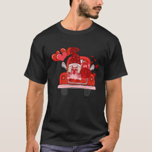 KÄRLEK Heart Valentine Day Gnome Couple Lastbil Va T Shirt
