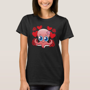 Kärlek Heart Valentine Day Ro Octopuse Boys Kid T Shirt