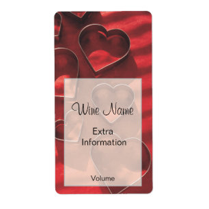Kärlek Heart Vin-etikett Fraktsedel