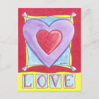 Kärlek Heart Vykort