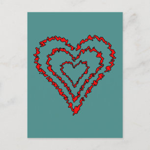 Kärlek Heart Vykort