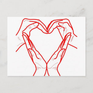 Kärlek Heart Vykort