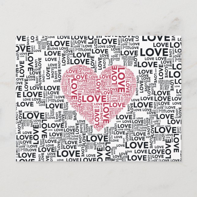 Kärlek Heart Vykort (Framsida)