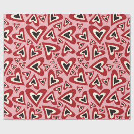 Kärlek Heart Wrapping Papper Presentpapper