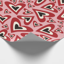 Kärlek Heart Wrapping Papper