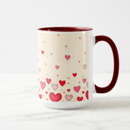 Kärlek, Hearter, Valentineser, Bröllop-Mugg, Kopp
