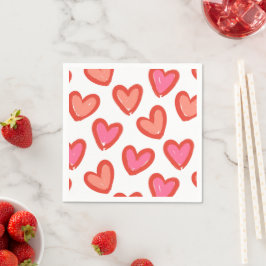 Kärlek Hearts Alla hjärtans dag Pappersservett