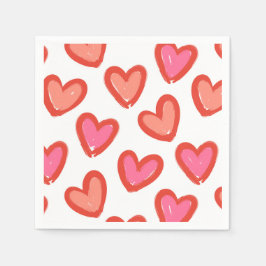 Kärlek Hearts Alla hjärtans dag Pappersservett