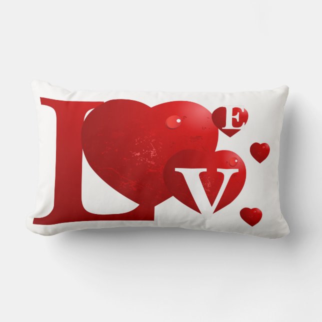 KÄRLEK Hearts American MoJo Pillow Lumbarkudde (Framsida)