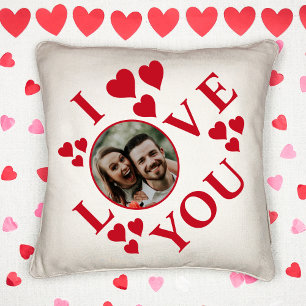 Kärlek Hearts Anpassningsbar Photo Valentines day Kudde