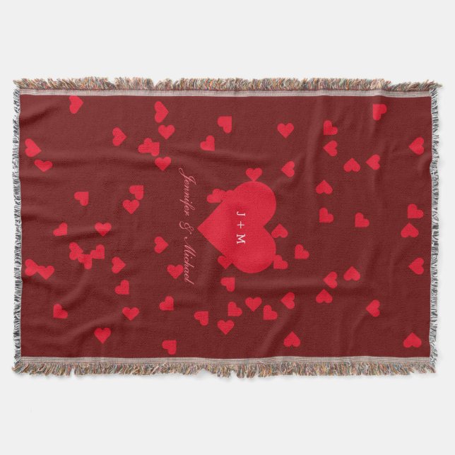 Kärlek Hearts-årsdagen Bride Groom Bröllop Thrid Mysfilt (Framsidan)