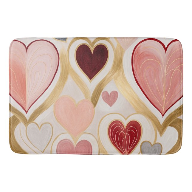 Kärlek Hearts Badrumsmatta (Framsidan)