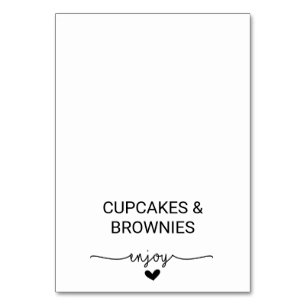 Kärlek Hearts Buffet Food Labels Bordsnummer