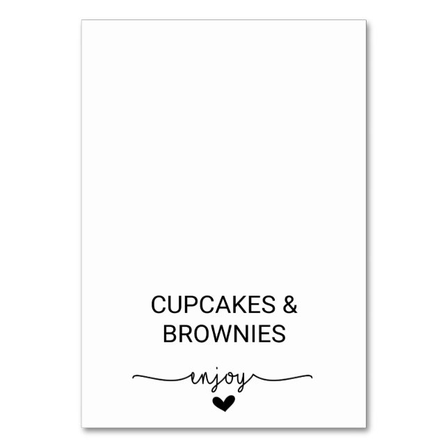Kärlek Hearts Buffet Food Labels Bordsnummer (Framsidan)