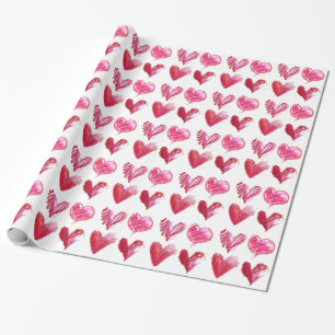 Kärlek Hearts Designer Rosa Presentpapper