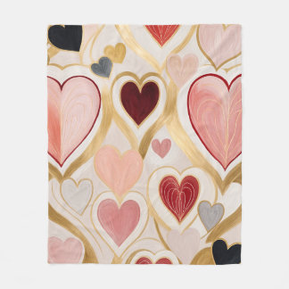 Kärlek Hearts Fleecefilt