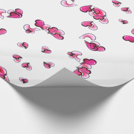 Kärlek Hearts Forever Wrapping Papper Presentpapper
